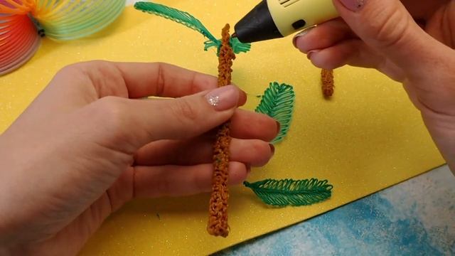 ? ПАЛЬМА 3д ручкой ✍ что и как нарисовать 3д ручкой DIY ? рисую дерево BiG KiD #3дручка #3dpen