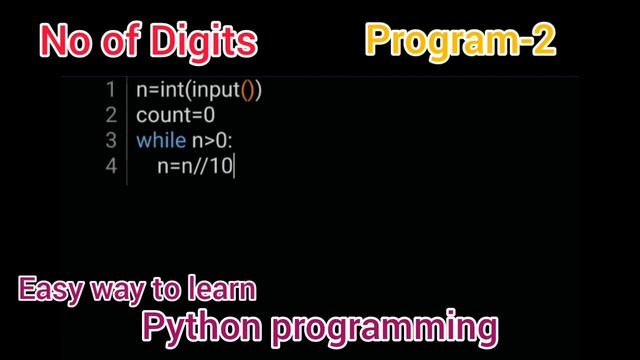 No of digits in given number || python programming ? смотреть онлайн