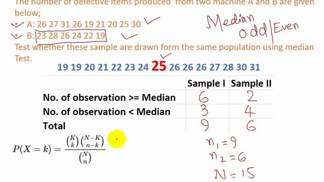 Tutorial 86: What is Mood's Median Test using Chi-Square and Hypergeometric Distribution смотреть онлайн