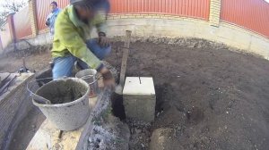 Как сделать столбчатый фундамент под садовый светильник с крышкой своими руками.часть 2