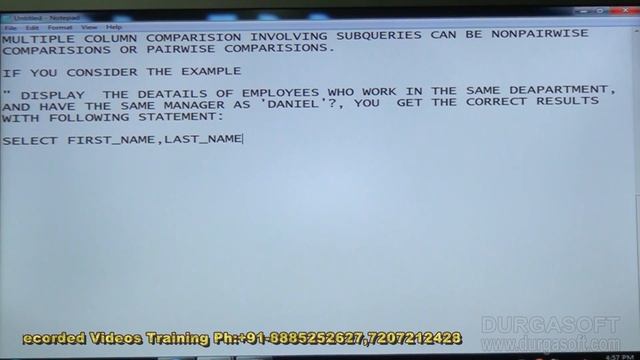 Oracle ||onlinetraining||Retriveing data by using Subqueries Part - 1 by Srikanth смотреть онлайн