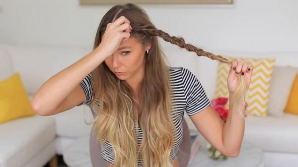 Fishtail Half Updo Hairstyle ｜ Luxy Hair