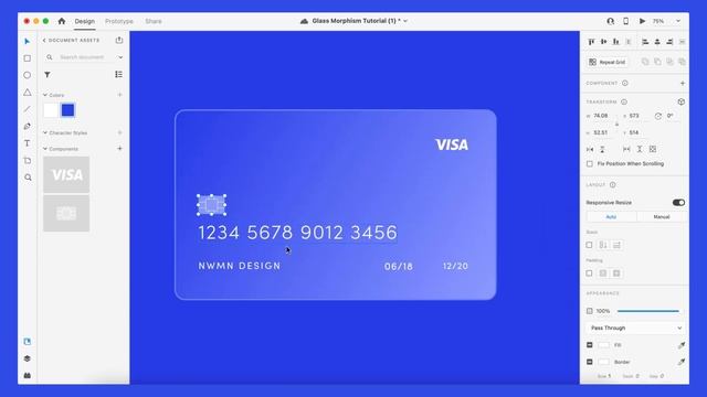 How to Design Awesome Glass Morphism Cards in Adobe XD смотреть онлайн