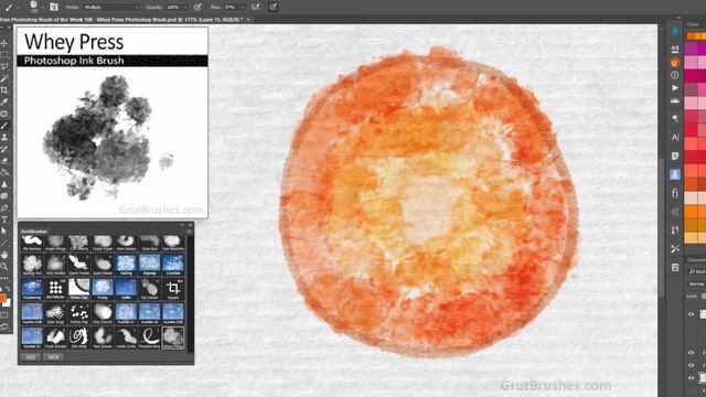Free Photoshop Brush of the Week #108 "Whey Press" смотреть онлайн