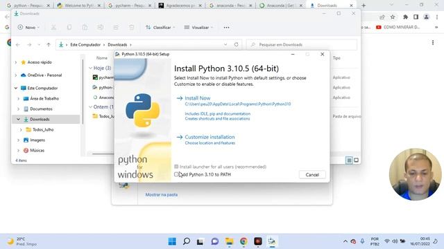 Instalação Python, Pycharm e Anaconda смотреть онлайн