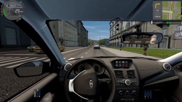 Бешеный таксист на калине 2 спорт в сити кар драйвинг - CITY CAR DRIVING + РУЛЬ