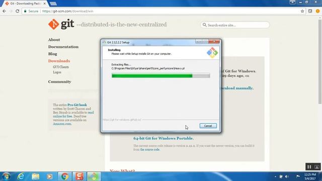 Screencast of installing git on a PC смотреть онлайн