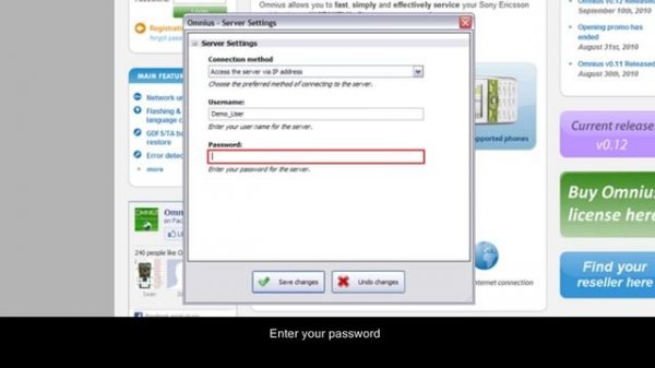 Set user login in Omnius