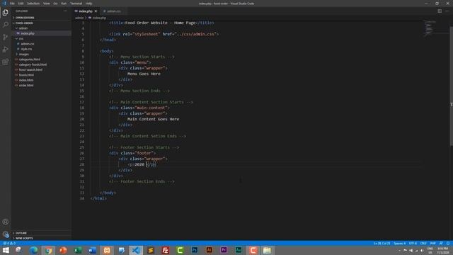 1. Food Order Website with PHP and MySQL (Start Project and Create Database) смотреть онлайн