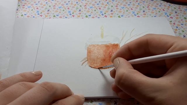 Акварель для начинающих. Как нарисовать КУЛИЧ НА ПАСХУ смотреть онлайн