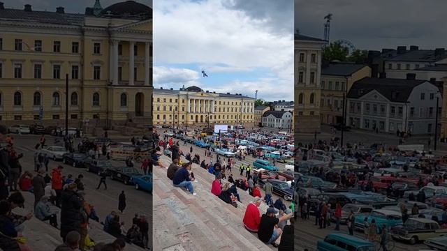 Вид на Сенатскую площадь с лестницы собора 4.6.2023 Хельсинки смотреть онлайн