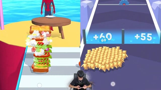 Sandwich Runner, Count Masters - Mobile Games Walkthrough (New Update Gameplay Android) смотреть онлайн