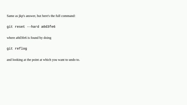 Undo git pull, how to bring repos to old state смотреть онлайн