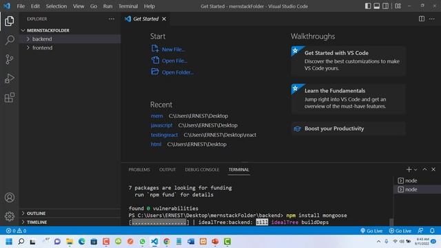 Installing backend packages in Node смотреть онлайн