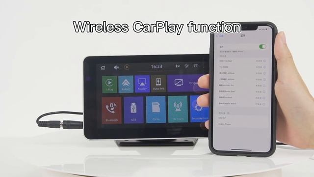 7inch Portable Wireless Carplay Android Auto Bluetooth Audio Hands Free Calling Multimedia MP5
