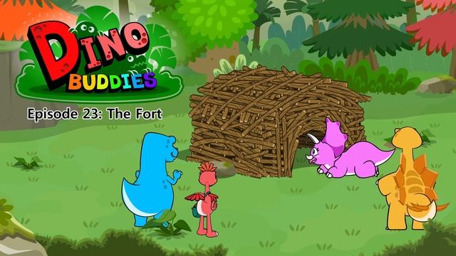Dino Buddies 21-24 | Let's Build a Fort | T-rex Triceratops Stegosaurus Microraptor смотреть онлайн