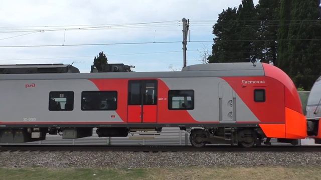 ЭС1-008/002 "Ласточка" сообщением Краснодар - Имеретинский Курорт смотреть онлайн