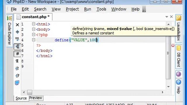 Php Tutorials-04-constants in php - www.vdesignourweb.com смотреть онлайн