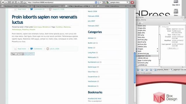 WordPress Tutorial: Pagination Code Snippet 2/2 [HTML2WP screencast] смотреть онлайн