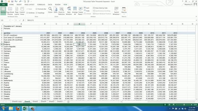 How to Keep the Title Row from Scrolling in Excel 2013 смотреть онлайн