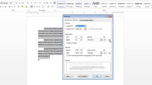 Paragraph Formatting - Spacing, Indents, etc - Word 2013 смотреть онлайн
