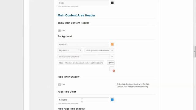 Euphoria WP Theme: Content Area Header 1/2 смотреть онлайн