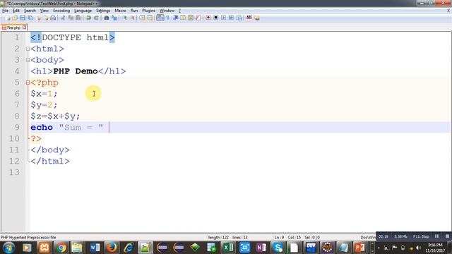 04 PHP | How to add and subtract variables in PHP using xampp | By Sanjay Gupta смотреть онлайн