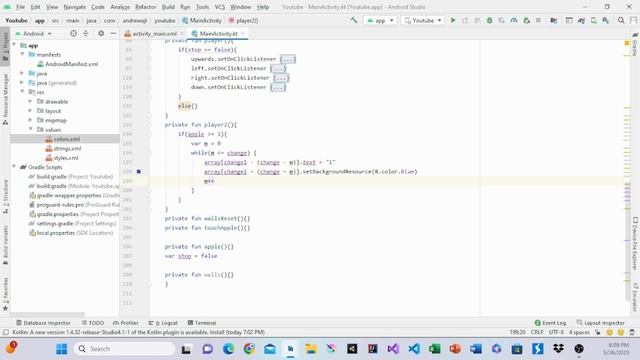 Android Studio Snake Game Tutorial | Part - 5 | Player 2 Function | Using Kotlin смотреть онлайн