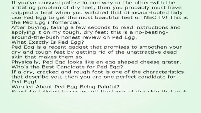 Ped Egg - Is The Foot-filler Worth Purchasing ? Exclusive Review! смотреть онлайн