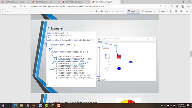 Graphics with Java - Graphics in applet - Commonly used methods of Graphics class - Arabic - Video смотреть онлайн
