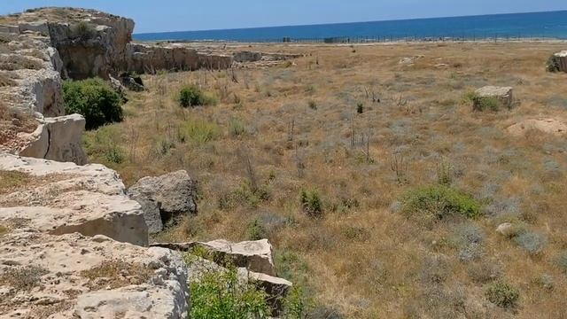 Панорама моря. Пафос, археологический музей, пещеры. смотреть онлайн