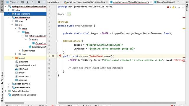 Spring Boot Kafka Microservices - #14 - Configure and Create Kafka Consumer in EmailService смотреть онлайн