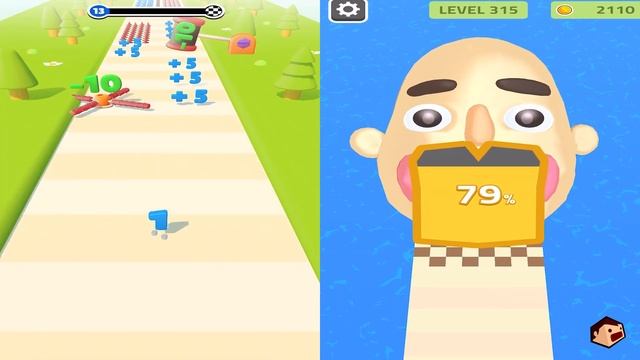 Number Run 3D | Sandwich Runner - All Level Gameplay Android,iOS - WORLD CUP GAME смотреть онлайн