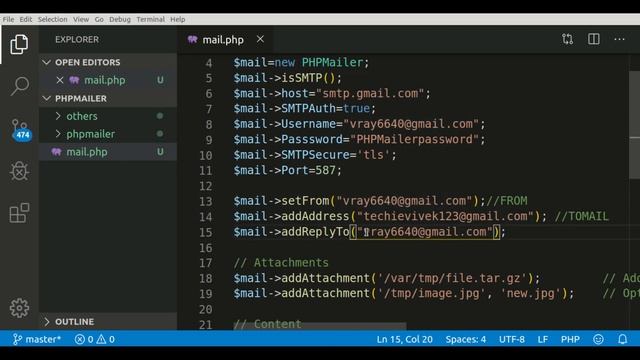 Send HTML emails with Attachments using PHPMailer & Gmail with source code in Hindi смотреть онлайн