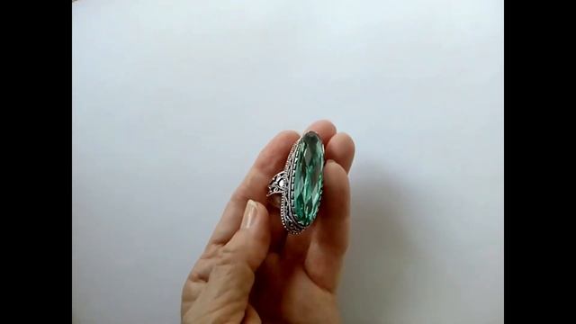 ШИКАРНЫЙ ОГРОМНЫЙ ПЕРСТЕНЬ ИЗ ИНДИИ! GREEN AMETHYST смотреть онлайн