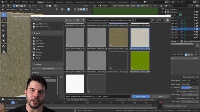 Using fabric textures in Blender (Couch Part 5) смотреть онлайн