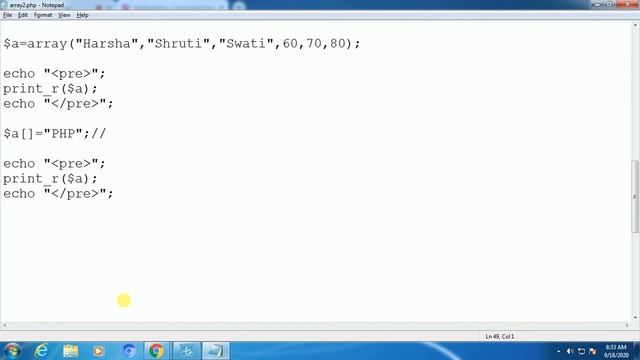 How to Create an array in PHP | example 2 | Add new value | Update existing value (Gujarati) смотреть онлайн