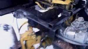 работа гидравлики и внешний осмотр мини трактора.