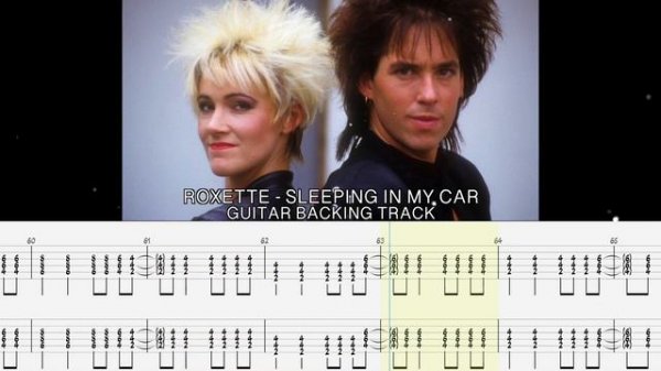 ROXETTE - Sleeping in my car [GUITARLESS BACKING TRACK + TAB]