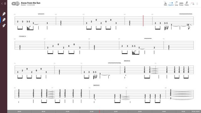 3 Doors Down - Away From The Sun (RYTHM GUITAR TAB PLAY ALONG) смотреть онлайн