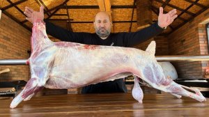 Баран на вертеле , покажу правильную технику чтоб полностью прожарился