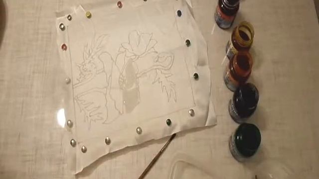 Мастер класс росписи по ткани  Цветы  Холодный батик