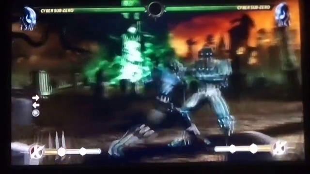 все приёмы, комбо и фаталити кибер саб зиро Mortal Kombat 9 смотреть онлайн