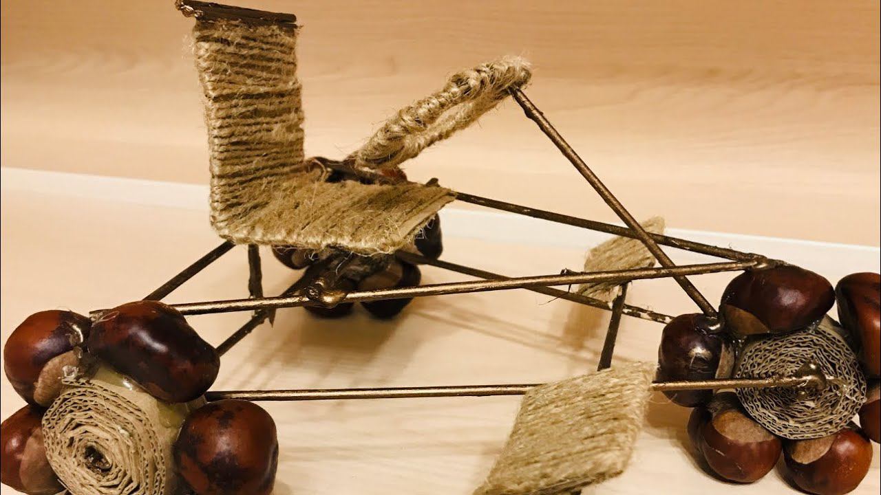 Велосипед из каштанов | Осенние поделки из природного материала в детский сад , в школу смотреть онлайн