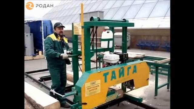 Ленточная пилорама «Тайга Т 2Б двигатели Honda, Lifan смотреть онлайн