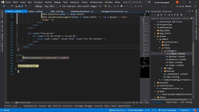 Mvc ve Bootstrap ile Stok Takip Projesi 2. Bölüm смотреть онлайн