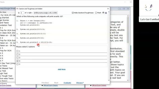 Which mathematical expressions give us exactly 10? (enthuware.ocajp.i.v8.2.1081) смотреть онлайн