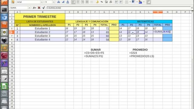 Calc LibreOffice - Función SUMA y PROMEDIO смотреть онлайн