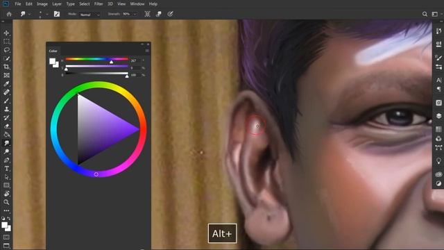 Vadivel Digital Painting In Photoshop Tutorial |Smudge Painting | Giants Tutorials смотреть онлайн