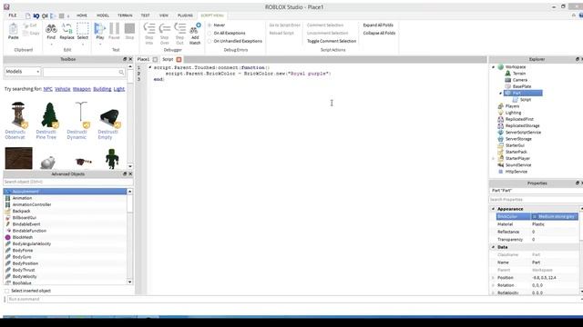 ROBLOX Lua Scripting Tutorial 6 - Events смотреть онлайн